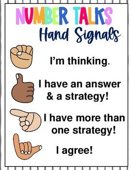 Accountable talk hand signals | TPT Math Talk Anchor Chart, Accountable Talk, Kindergarten Anchor Charts, Number Talks, My Future Job, Math Talk, Hand Signals, Future Job, Future Jobs