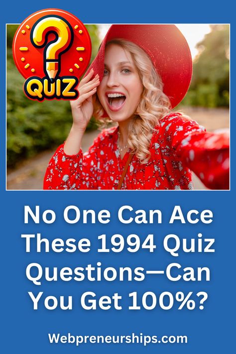 No One Can Ace These 1994 Quiz Questions—Can You Get 100%? Random Knowledge Quiz, General Knowledge Quiz With Answers, Fun Quiz Questions And Answers, Fun Quiz Questions, Quiz With Answers, Random Knowledge, Playbuzz Quiz, Fun Quizzes To Take, Quiz Questions And Answers