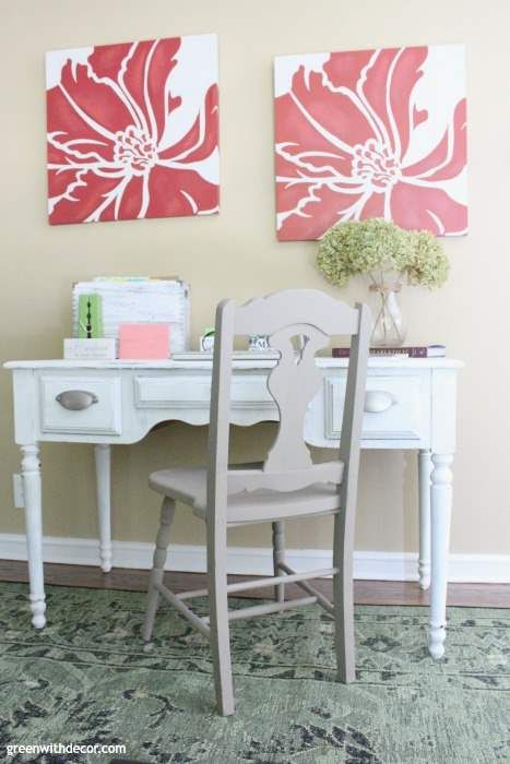 10 brilliant home office ideas when you don't have a separate room - these are so smart! Such great working from home  spaces - love all of the ideas and gorgeous home offices! #greenwithdecor #homeoffice Painting Old Furniture, Tips For Painting, Diy Furniture Building, Separate Room, Painting Old, Decor Hallway, Decor Logo, Start Painting, Home Office Ideas