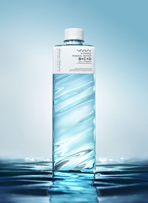 Prompt Design Creates Packaging for Kasemrad Vitamin Mineral Water - World Brand Design Society Bottle Design Water, Mineral Water Brands, Mineral Water Bottle, Water Packaging, Identity Design Inspiration, Bottle Design Packaging, Water Poster, Water Branding, Water Logo