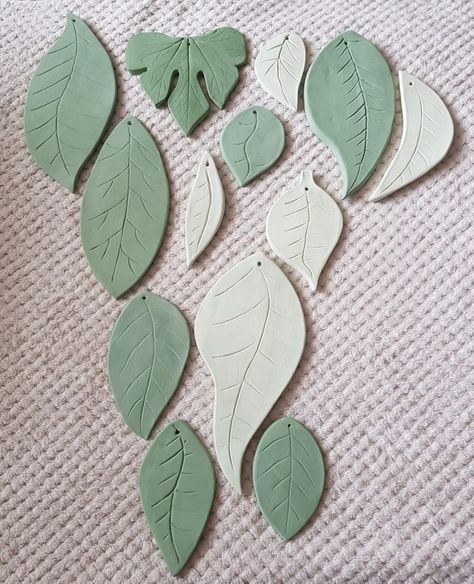 Clay Leaf Wall Hanging, Leaf Tiles, Clay Nature, Hanging Leaf, Clay Leaf, Ceramic Mosaic, Ceramic Mosaic Tile, Leaf Coloring, Leaf Art