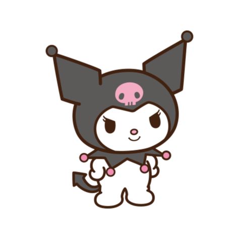 Kuromi Png Icon, Kuromi Transparent Background, Kuromi White Background, Saniro Charcters Drawings, Sanrio Icons Kuromi, Kuromi Clipart, Kuromi Sitting, Sanrio Stickers Png, Kuromi Icon