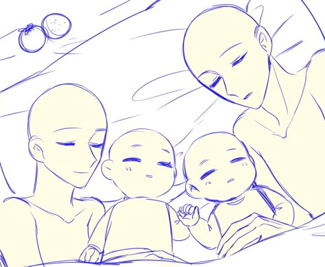 Art Reference Family, Family Ych Base, Art Base Family, Kittypop Time Art, Family Pose Drawing, Family Drawing Poses, Family Pose Reference Drawing, Anime Family Base, Family Base Drawing