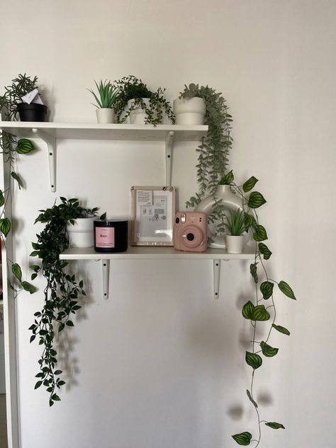 Ikea Shelf, Ikea Shelves, Beauty Room Decor, Beauty Room, Shelf Decor, Room Decor, Shelves, Apartment, Plants