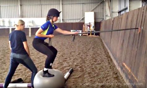 Rider Biomechanics, Equestrian Workout, Dressage Exercises, Horseback Riding Tips, Pilates Ball, Horse Lessons, Dressage Training, Horse Exercises, Horse Riding Tips