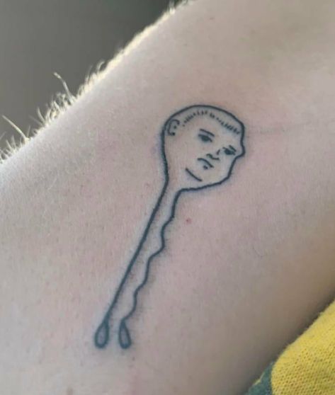 Bobby Pin Tattoo, Funny Small Tattoos, Pin Tattoo, Secret Tattoo, Stick Poke Tattoo, Theme Tattoo, Weird Tattoos, Bad Tattoos, R Tattoo