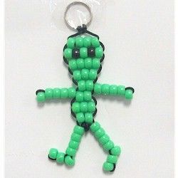 Beads are great crafts for kids at camp or just around the house. This Beaded Alien will be great fun to have hanging around backpacks or the key Beaded Alien, Alien Craft, Pony Bead Animals, Alien Crafts, Bead Animals, Pony Bead Projects, Alien Patterns, Alien Party, Pony Bead Crafts