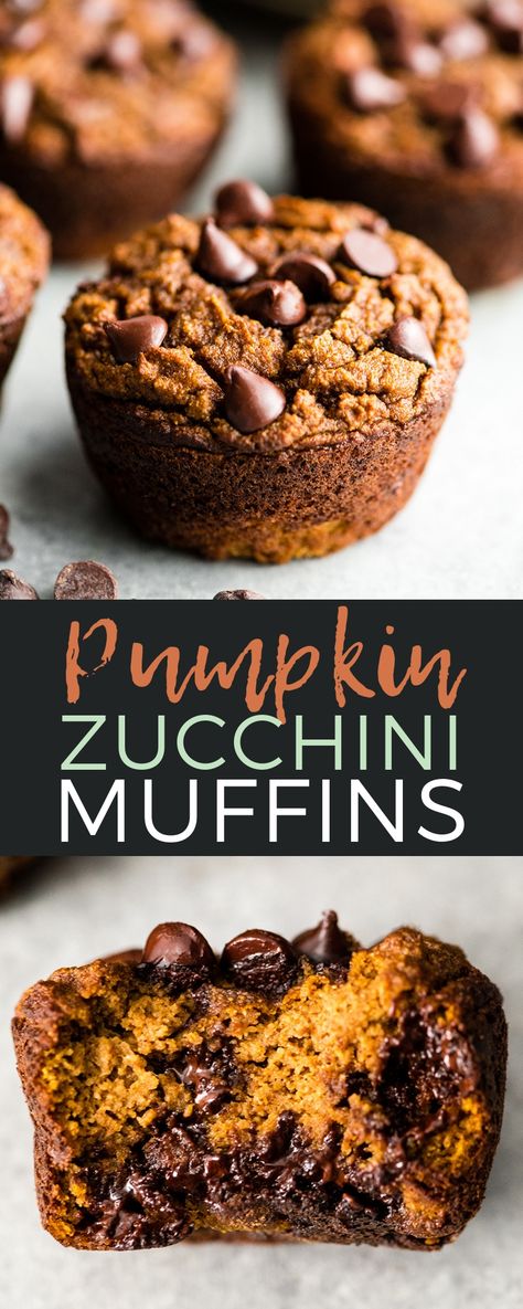 This Paleo Pumpkin Zucchini Muffins Recipe is a healthy breakfast that's easy to make! These muffins are gluten-free, dairy-free and can easily be made into healthy pumpkin zucchini bread! #paleo #glutenfree #dairyfree #zucchini #pumpkin #muffins #healthy Zucchini Pumpkin Muffins, Pumpkin Zucchini Muffins, Pumpkin Zucchini Bread, Delicious Healthy Breakfast Recipes, Pumpkin Zucchini, Zucchini Muffin Recipes, Menu Sarapan Sehat, Muffins Healthy, Paleo Pumpkin