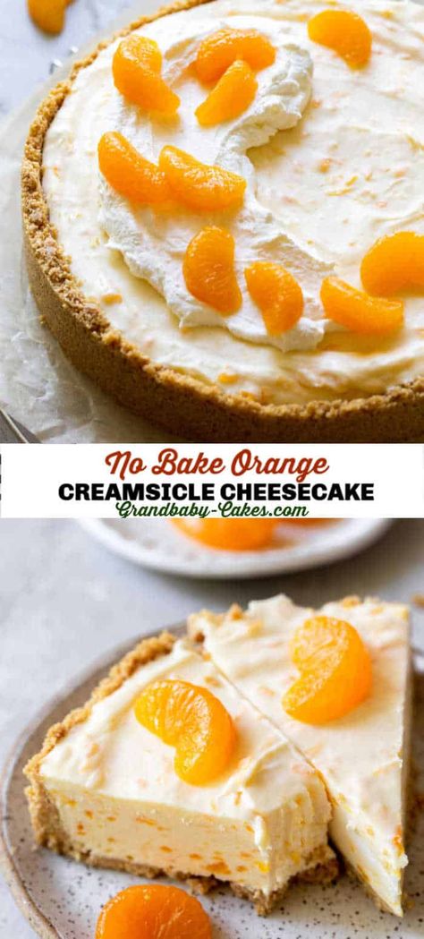 Orange Creamsicle Cheesecake, Creamsicle Cheesecake, Cake Fancy, Philadelphia Cheesecake, Breakfast Desserts, Bake Sweets, Cake Pumpkin, Orange Baking, Cake Cheesecake