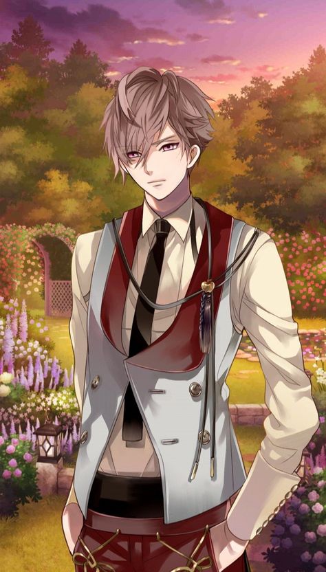 Otome game Ikemen Vampire: Isaac Newton route Ikemen Vampire Isaac, Ikemen Vampire, Fantasy Demon, Boy Illustration, Isaac Newton, Anime Guys Shirtless, Shall We Date, Cool Anime Guys, Anime Animals