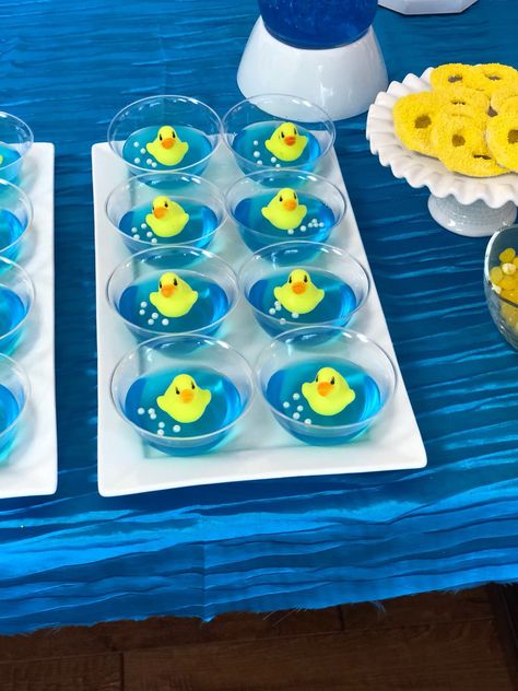 Rubber Duck Food Ideas, Second Birthday Duck Theme, 2nd Birthday Duck Theme, Rubber Duck Desserts, Pink Duck Birthday Party, Rubber Duck 2nd Birthday Party, Rubber Ducky Party Decorations, Rubber Ducky Themed 1st Birthday, Rubber Duck Graduation Party