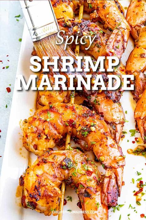 Wood Fired Shrimp, Marinade Shrimp Grilled, Asian Grilled Shrimp Recipes, Asian Grilled Shrimp, Best Grilled Shrimp Marinade, Shrimp Bbq Recipes Skewers, Marinades For Shrimp, Marinade For Prawns, Spicy Grilled Shrimp Recipes