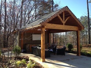 Free Standing Covered Patio Design Ideas, Pictures, Remodel and Decor Free Standing Covered Patio, Covered Patio Plans, Covered Patio Ideas, Freestanding Deck, Small Outdoor Patios, Covered Patio Design, Patio Plans, Outdoor Covered Patio, Cheap Patio