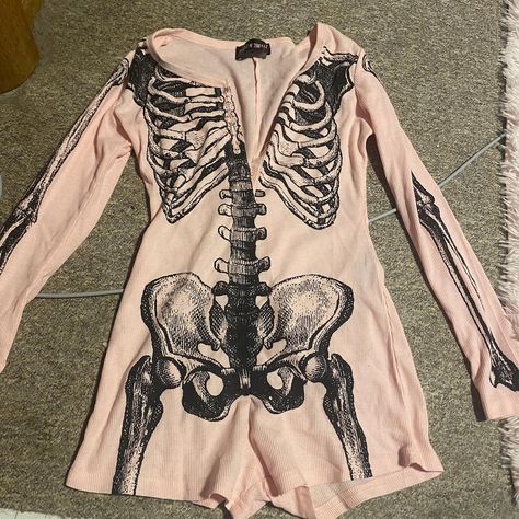 Dollskill Halloween skeleton onesie, only worn for... - Depop Skeleton Onesie, Halloween Skeleton, Halloween Skeletons, Skeleton, Onesies, Halloween, Clothes