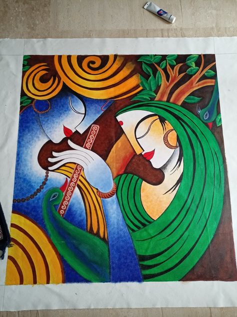 Abstract art Abstract Rangoli, Radha Krishna Paintings, Krishna Rangoli, Mahashivratri Images, Chocolate Drawing, Rangoli Designs Photos, Ganesh Art Paintings, Drawing Scenery, Wedding Drawing