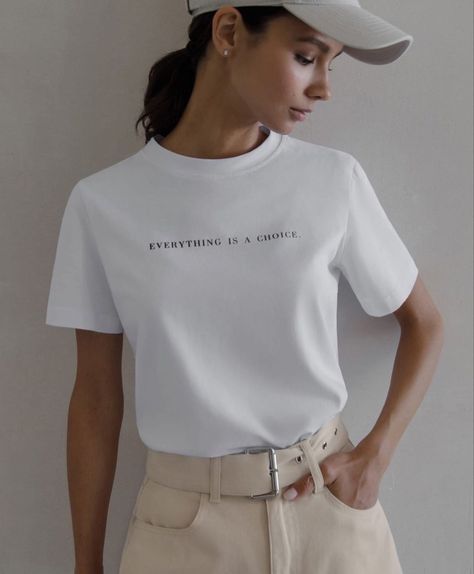 Branded Shirts Women, Old Money Tshirt Outfit, Tshirt Branding Ideas, Trendy T Shirts For Women, Tshirt Design Ideas Trendy, Trendy T Shirt Designs, Minimal Shirt Design, Jesus Clothes, Trendy Shirt Designs