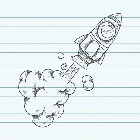 Rocket ship doodle design vector | premium image by rawpixel.com / te #vector #vectorart #doodle #sketch Rocket Ship Doodle, Ship Doodle, Rocket Drawing, Space Doodles, Space Drawings, Art Sketches Doodles, Doodle Design, Ship Drawing, Art Sketches Pencil