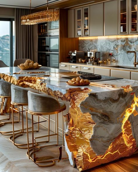 Lefkada Greece, Marble Interior, Lobby Interior, Luxury Kitchens, Kitchen Shelves, Floor Design, Beautiful Kitchens, Dream Home Design, Interior Design Kitchen