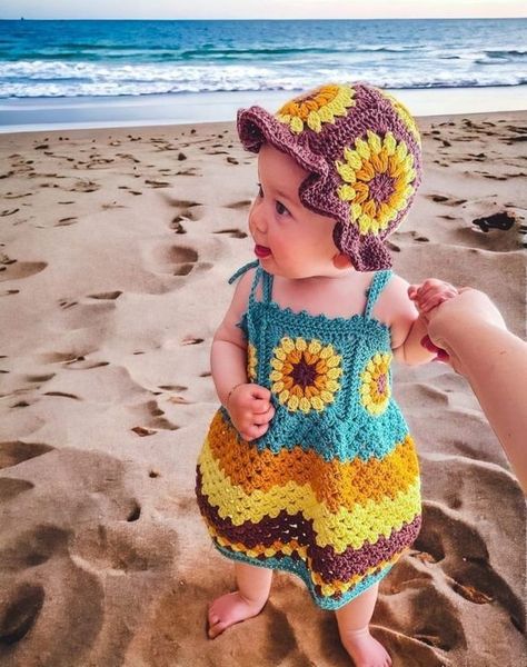 Crochet Baby Hat Patterns, Crochet Baby Dress Pattern, Confection Au Crochet, Crochet Toddler, Baby Hat Patterns, Crochet Baby Girl, Baby Dress Patterns, Haken Baby