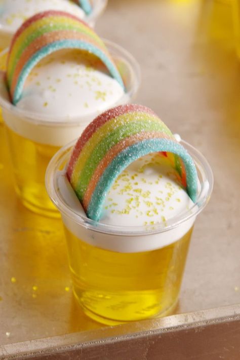 Pot o' Gold ShotsDelish Gold Jello Shots, Garden Party Ideas For Adults, Shots To Make, Birthday Party Ideas For Adults, Jello Pudding Shots, Garden Party Ideas, Party Ideas For Adults, Jelly Shots, Pudding Shots