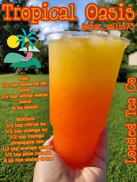 Flavored Water Drinks, Pineapple Tea, Teas Recipes, Energy Tea Recipes, Tea Recipes Diy, Herbalife Tea, Flavored Water Recipes, Herbalife Shake Recipes, Tea Drink Recipes