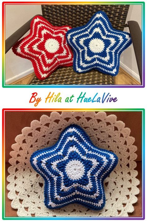 Amigurumi Star, Cushion Crochet Pattern, Crochet Cushion Covers, Tunisian Crochet Free, Cushion Crochet, Crochet Star Patterns, Crochet Pillow Patterns Free, Crochet Pillow Cases, Crochet Cushion Pattern