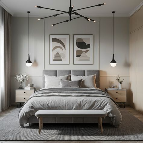 Turn your bedroom into a sanctuary with soft, neutral tones. 😌🛏️ #InteriorDesign #BedroomInspo #NeutralColors #RelaxAndUnwind #homedecorideas Grey Bedroom Minimalist, Grey And Taupe Bedroom, Taupe And Grey Bedroom, Taupe Bedroom, Bedroom Minimalist, Grey Bedroom, Bedroom Inspo, Neutral Tones, Neutral Colors