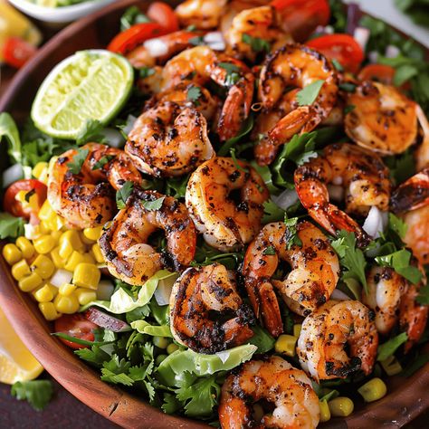 Summer is here, and what better way to enjoy the sunny days than with a vibrant and flavorful salad? Our Grilled Mexican Shrimp Salad combines the smoky taste of grilled ... Read more Mexican Seafood Salad, Grilled Shrimp Salad Recipes, Mexican Grilled Shrimp, Grilled Shrimp Salad, Cilantro Lime Vinaigrette, Mexican Seafood, Mexican Shrimp, Shrimp Salad Recipes, Mexican Salads