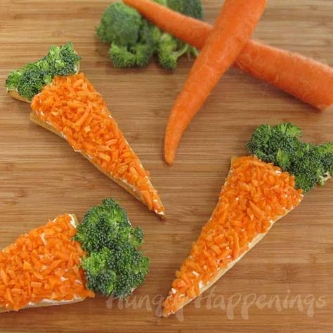 10 FUN WAYS TO GET KIDS TO EAT CARROTS Crescent Roll Bake, Easter Appetizers Easy, Healthy Easter Recipes, Easter Appetizers, Healthy Easter, Veggie Pizza, Snacks Für Party, Easter Dinner, Easy Easter