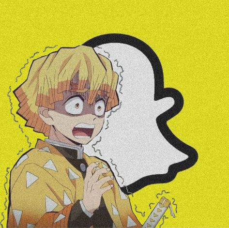 agatsuma zenitsu Snapchat icon Demon Slayer App Icons Aesthetic, Zenitsu App Icons, Snapchat Anime Icon, Anime App Icons Aesthetic, Demon Slayer App Icons, Yellow Snapchat, Icon Logo Anime, Anime Apps, Anime Snapchat