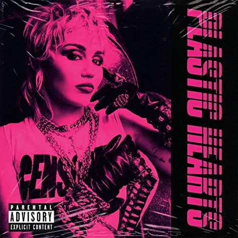 Plastic Hearts Plastic Hearts Album Cover, Miley Cyrus Album Cover, Miley Cyrus Plastic Hearts, Kaleidoscope Aesthetic, Halsey Album, Zombie Live, Notion Aesthetic, Lp Shop, Album Wall