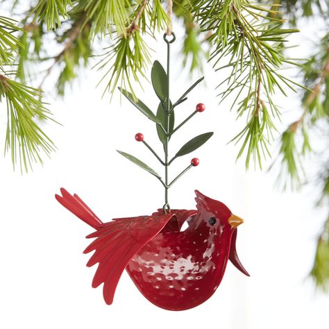 Red Metal Cardinal Ornament - World Market World Market Christmas, Rugs Outdoor, Cardinal Ornaments, Falls Church, Home Decor Outdoor, Shopping World, Decor Outdoor, Green Christmas, World Market