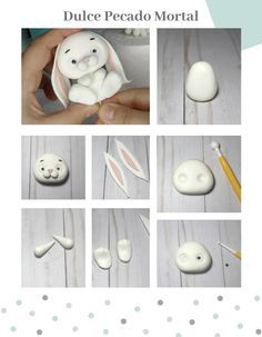 Mira el video en youtube para ver las cantidades y el paso a paso  #conejo #fondant #figura #modelado #animales #tutorial #tarta #torta #dulcepecadomortal Fondant Rabbit, Fondant Cake Tutorial, Fondant Figures Tutorial, Rabbit Cake, Fondant Animals, Cake Topper Tutorial, Fondant Cake Toppers, Fondant Tutorial, Cake Craft