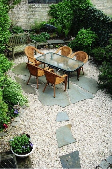 Pebble Patio, Pea Gravel Patio, Gravel Landscaping, Gravel Patio, Gravel Garden, Backyard Inspiration, Backyard Inspo, Backyard Makeover, Backyard Patio Designs