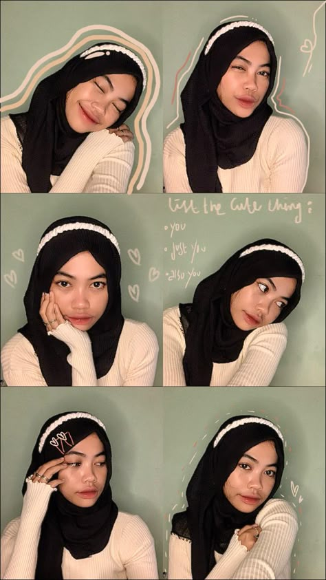 Cute Selfies Poses Hijab, Inspirasi Foto Selfie Hijab, Pose Selfie Hijab, Pose Selfie Ideas Instagram, Selfie Ideas Hijab, Aesthetic Selfie Ideas Instagram, Selfie Ideas Aesthetic, Pose Fotografi, Model Pose