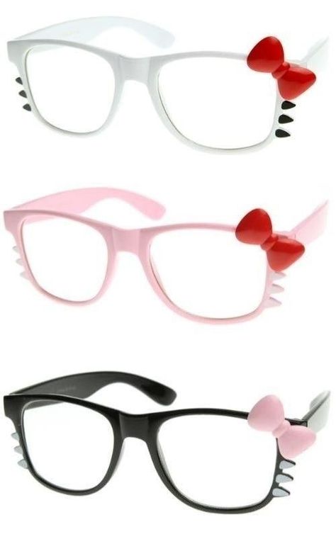 Scene Glasses, Hello Kitty Glasses, Nerd Glasses, Hello Kitty Jewelry, Hello Kitty Friends, Hello Kitty Accessories, Hello Kit, Cool Glasses, Cute Glasses