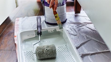 House painting is a $37 billion per year industry. But starting a house painting business can be rel Aluminum Storm Doors, Best Cabinet Paint, How To Start Painting, Handyman Business, Kitchen Cupboards Paint, Gray Paint Colors, Small Business Trends, Using A Paint Sprayer, Painting Business