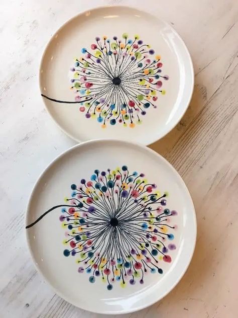 Pottering Painting Ideas, Designs For Pottery Painting, Paint Pottery Ideas Easy, Ceramic Painting Ideas Easy, Pottery Designs Painted, Pintura Ceramica Ideas, Ceramic Art Painting Ideas, Pottery Art Painting, Pottery Painting Ideas Bowls