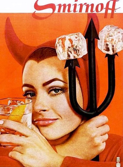 Vodka With Ice Smirnoff Vodka, Vodka Martini, Vegan Menu, Retro Advertising, Halloween Drinks, Retro Ads, Old Ads, Magazine Ads, Amazon Kindle