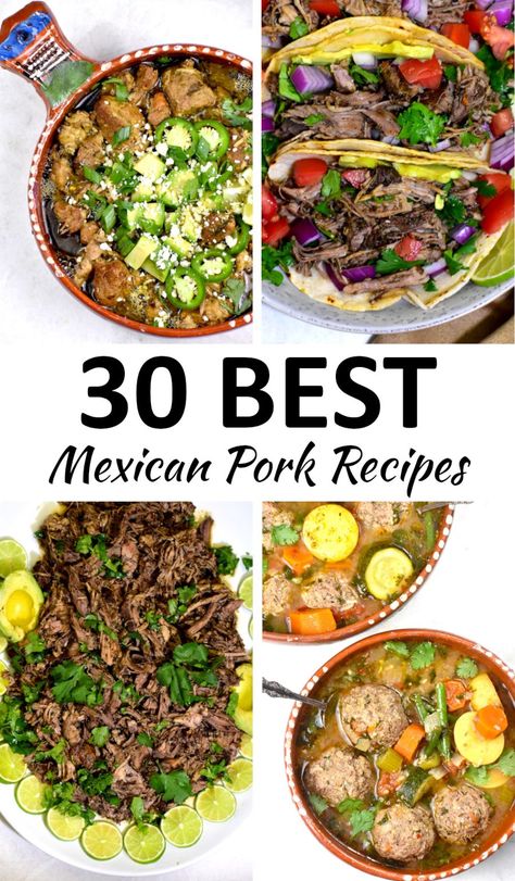 mexican pork recipes pin Mexican Food Pork Recipes, Diced Pork Recipes Mexican, Pork For Stew Recipes, Leftover Pork Roast Recipes Mexican, Mexican Pork Roast Recipes, Pork Recipes For Dinner Mexican, Pork Roast Mexican Recipes, Pork Mexican Dishes, Pork Taco Meat Recipes