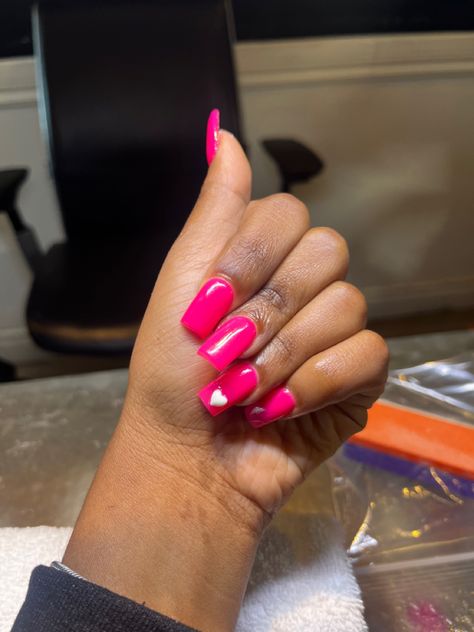 Short Dark Pink Nails, Pink Glittery Nails, Short Pink Nails, Dark Pink Nails, Hippie Nails, Glittery Nails, Hair Ponytail, Hair Ponytail Styles, Ponytail Styles