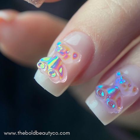 Oh - I’m a gummy bear 🍬 #nailstagram #nailsofinstagram #instanails #gelnails #nails #nailsnailsnails #gelnagels #gummybear #manicure #mani #nailstyling #nailstylist #nagelstudio #2930 #brasschaat #theboldbeautyco Gummy Nails, Gummy Bear Nails, Funny Nails, Bear Nails, Neon Acrylic Nails, Bears Nails, Animal Nails, Gummy Bear, 3d Nail