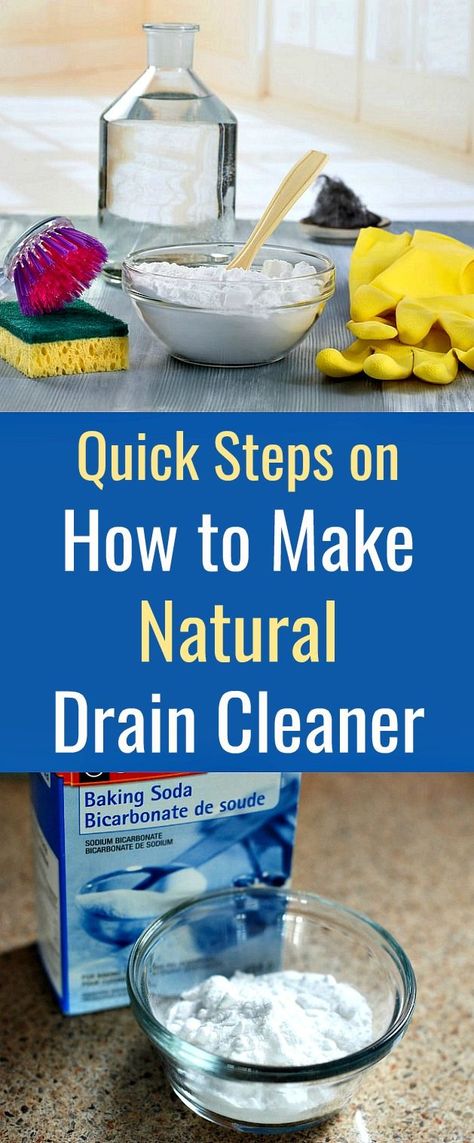 Quick Steps on How To Make Natural Drain Cleaner - You can make your natural drain cleaner with ingredients found in your pantries. Here are some easy ways on how to make a natural drain cleaner. #NaturalDrainCleaner   #DIYDrainCleanerrecipe  #Greendraincleaners    #Makeyourowndraincleaner  #vinegar  #bakingsoda Natural Drain Cleaner, Vinegar Baking Soda Cleaner, Homemade Drain Cleaner, Baking Soda Cleaner, Organic Cleaners, Uses Of Baking Soda, Clean Baking Pans, Drain Cleaners, Baking Soda Vinegar