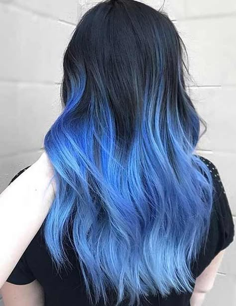 25 Mesmerizing Mermaid Hair Color Ideas Mermaid Hair Color Ideas, Mermaid Hair Color, Blue Black Hair, Blue Ombre Hair, Luxy Hair, Hair Dye Ideas, Coloured Hair, Hair Color Purple, Short Hair Color