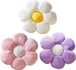 Vdoioe Flower Pillow,Flower Throw Pillow 15.7In Daisy Pillow Cute Flower Shaped Decorative Pillow Cushion Home Decor& Plush Pillow for Sofa Couch Bed Reading Tent. Funky Desks, Pink Daisy Flower, Daisy Pillows, Pillow Flower, Sunflower Pillow, Kids Throw Pillows, Teen Girl Room Decor, Flower Throw Pillows, Garden Pillows