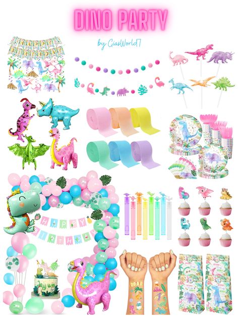 Dino Party in Pastels for a girly party! #DinoParty #dinosaur #Dino #dinopartyideas #dinopartysaurus #dinopartydlecor #dlinoparty #girldino #girldinosaurparty #girldinos #girldinosaur #girldinosaurbirthday #dinobirthday #girldinoparty #PinkDino #pinkdino #pasteldinosaur #pasteldinoparty #Dinosaurio #GirlBirthday #FirstBirthday #SecondBirthday #thirdbirthdayparty #ToddlerBirthday #PartyPlanner Pink And Purple Dinosaur Party, Girl Dinosaur Party, Dinosaur Birthday Theme, Budget Birthday, Girl Dinosaur Birthday, Girls 3rd Birthday, Dinosaur Themed Birthday Party, Girly Party, Second Birthday Ideas