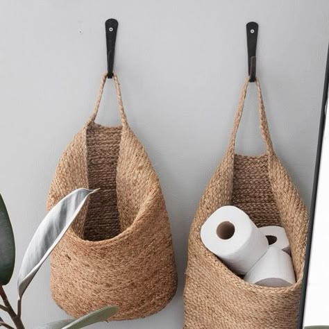 Bathroom Basket Storage, Wall Hanging Storage, Toilet Storage, Stylish Storage Solutions, Laundry Room Organization, Wall Storage, Hanging Storage, Ideas For, House Doctor