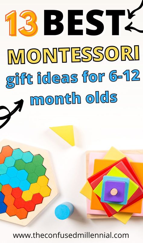 Looking for the best montessori gift ideas for 6 to 12 month olds? I'm sharing all of our favorite montessori baby toys for 6 to 12 month olds that we actually use! | montessori gifts for 6 month old | montessori gifts for one year old | montessori gift ideas | montessori gift guide | montessori baby toys 6 months | montessori baby toys 9-12 months | best montessori toys for one year old | best montessori toys for babies Montessori Gifts For One Year Old, 6 Month Gift Ideas, 6 Month Old Gift Ideas, Gifts For 6 Month Old, One Year Old Montessori, Gifts For One Year Old, Toys For One Year Old, Toys For 6 Month Old, 12 Month Old Toys