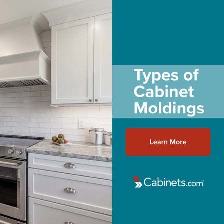 Learn about the different types of kitchen cabinet moldings to add the right finishing touch including crown molding, light rail molding, base molding, toe kicks, fillers, and more. Under Cabinet Trim Molding, Trim Kitchen Cabinets, Kitchen Molding, Light Rail Molding, Kitchen Cabinets Trim, Shaker Cabinets Kitchen, Kitchen Cabinet Molding, Kitchen Cabinets Before And After, Types Of Kitchen Cabinets