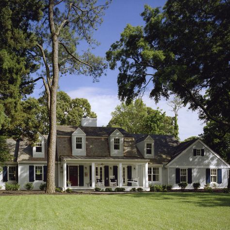 Houzz | Mansard Roof Design Ideas & Remodel Pictures Traditional Exterior Homes, Cedar Shingle Siding, Cedar Shingle Roof, Porch Addition, Mansard Roof, Shingle Siding, Roof Architecture, Cape Cod House, Traditional Exterior